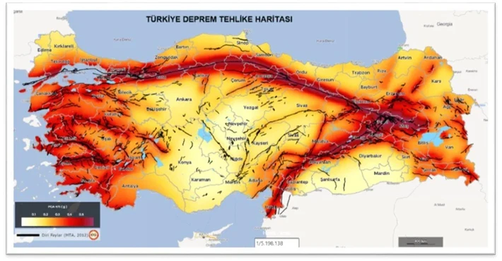 Türkiye deprem risk haritası