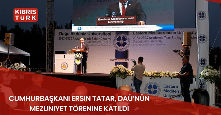 Cumhurbaşkanı Ersin Tatar, DAÜ’nün mezuniyet törenine katıldı