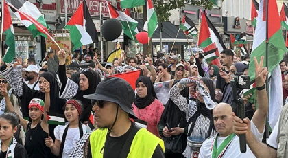 Berlin'de Filistin'e destek gösterisinde çok sayıda kişi gözaltına alındı