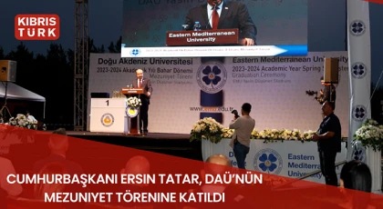Cumhurbaşkanı Ersin Tatar, DAÜ’nün mezuniyet törenine katıldı